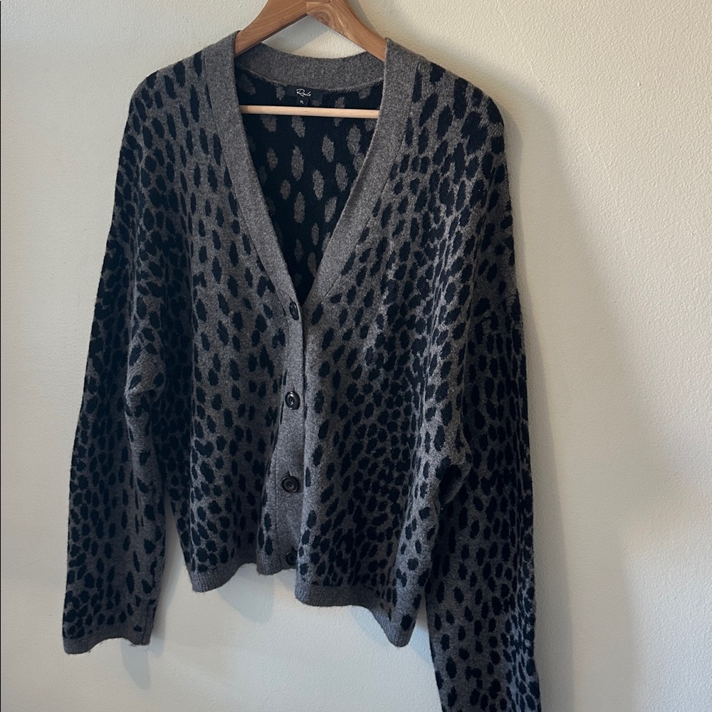 Rails Reese Leopard Print Button Cardigan - XL - Picture 10 of 14